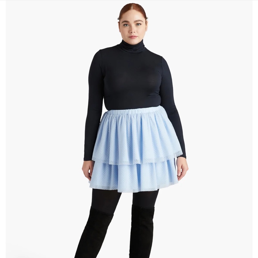Hill House Clara Tulle Skirt in Powder Blue - Picture 2 of 14